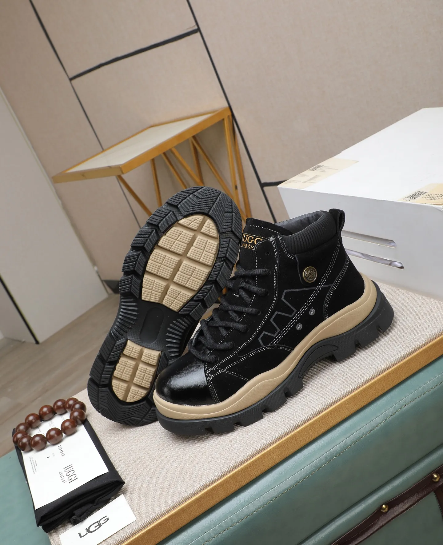 Men's shoes 💰640 IUGGI new retro presbyopia men's shoes, casual and versatile, full of high-end sense, fashionable, luxury and personalized style, joint style, retro presbyopia factor, full of handsome style, first layer suede cowhide, lining wool, rubber outsole, light and non-slip size: 39-44